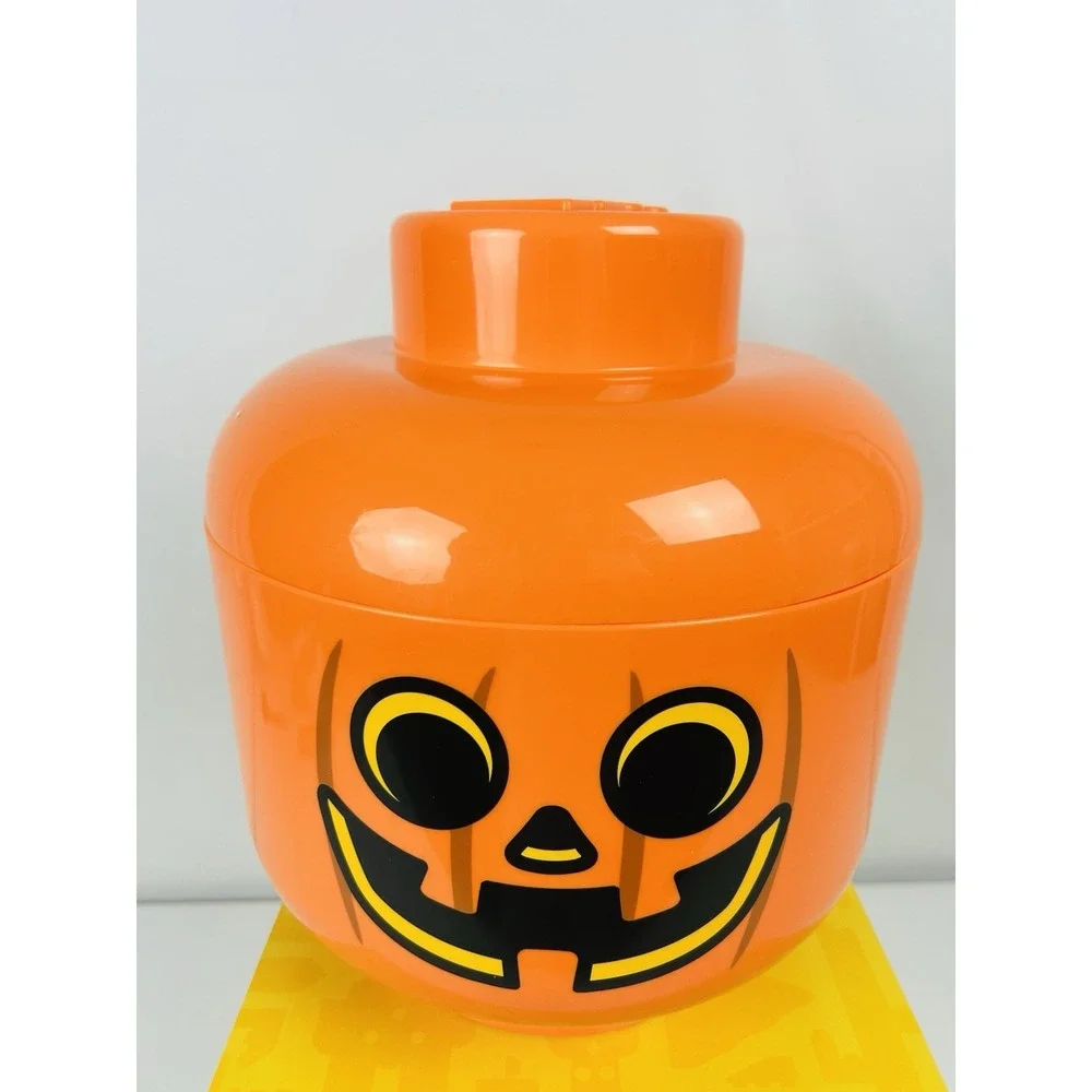 LEGO Large 11in Halloween Pumpkin Jack-O-Lantern Orange Storage Head 4032